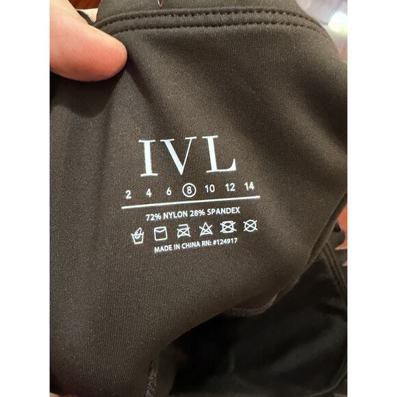 NWT IVL Collective Java Hydralux scalloped brown legging sz 8 Retail at $108 - Picture 3 of 8